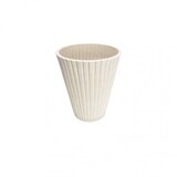 thumbnail of Vaso tondo piccolo a cono da esterno giardino in fibra di argilla Ø19x22 cm Erica -  White