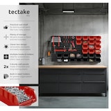 thumbnail of tectake Revistero con 28 cajas apilables y soportes para herramientas - Por unidad negro
