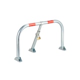 thumbnail of Relaxdays Parkplatzsperre klappbar, Parkbügel mit Vorhängeschloss, Stahl, HBT: 45x76x32cm, Sperrbügel Parkplatz, silber