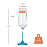 thumbnail of Milano Champagnerglas blue line 2er Set aus Polycarbonat 280 ml bruchfest BPA-frei leicht ideal für Prosecco Sekt