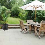 thumbnail of Relaxdays Pflanzenroller rund, Metall, Gefäßroller für innen & außen, antik, Ø 38 cm, Rolluntersetzer Blumentopf, braun