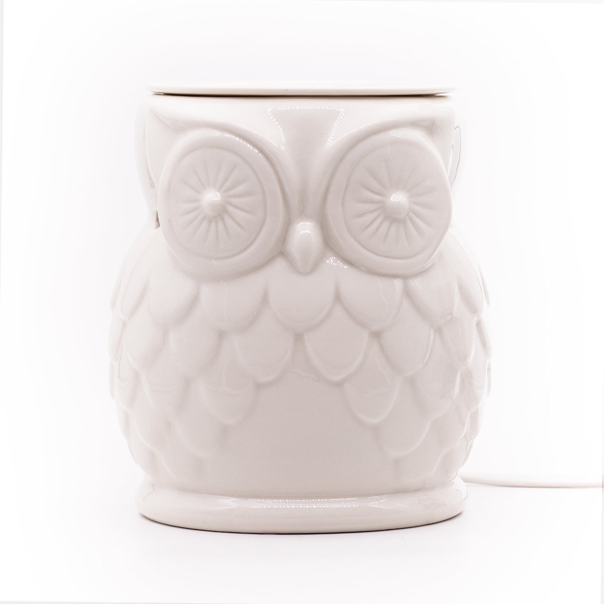 Candle Brothers Elektrische Duftlampe, Eulen-Design, Keramik, für Duftöl & Duftwachs, HxBxT: 22,2x14,4x14,4 cm