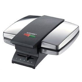 Cloer 1445 Waffeleisen 2 Waffel(n) 930 W Schwarz, Edelstahl