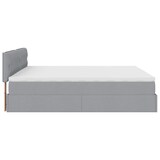 thumbnail of vidaXL Ottoman-Bett mit Matratze Hellgrau 180x200 cm Stoff