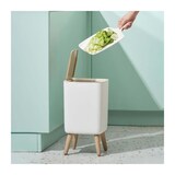 thumbnail of Poubelle Sur Pied De Salle De Bain Push - Malmo Square - Kitchen Move - 10l - Bois Design