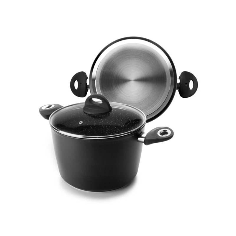 IBILI olla antiadherente NATURA aluminio forjado con tapa 24x15 cm 6.7 L apta para inducción 440524