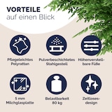 thumbnail of CASARIA® Polyrattan Balkontisch Beistelltisch Rund Ø 80cm Grau Beige