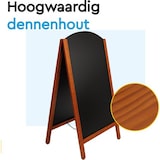 thumbnail of BRASQ Krijtstoepbord Elegance Mahonie - 70x130 CM - Krijtbord - Reclamebord - Stoepbord - Dubbelzijdig - voor Binnen en Buiten - Horeca