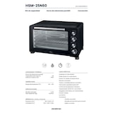 thumbnail of INFINITON MiniHorno HSM-26B61, 60 Litros, 2500 W, Temporizador, Negro