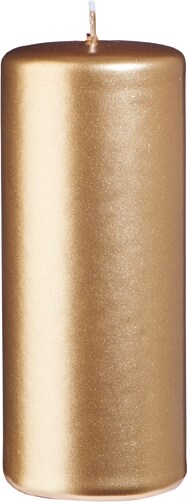Stumpenkerzen Gold 120 x Ø 50 mm, 12 Stück