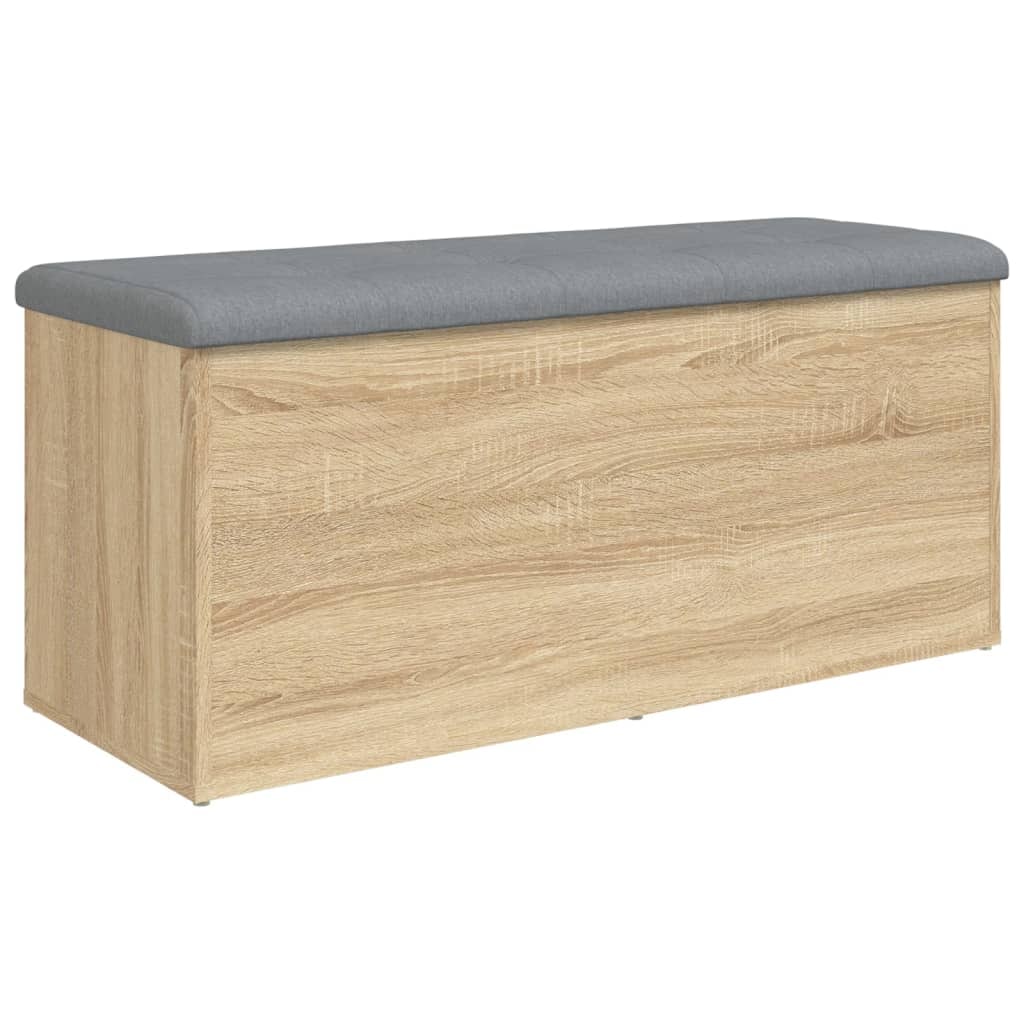 Décoshop26 - Banc banquette de rangement couleur chêne sonoma 102 x 42 x 45 cm bois d'ingénierie brun DEC024747