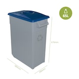 thumbnail of Contenedor de residuos Zeus cerrado 65 litros. Color Azul.