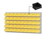 thumbnail of PROREGAL Trägersystem Graue Systemplatte mit 45x leitfähigen Sichtlagerboxen 1.0 | Maße HxB 50x100cm | Sichtlagerbox, Sichtlagerbehälter
