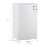 thumbnail of Mini Refrigerador 91L de Capacidad Nevera Eléctrica Pequeña con Estante Ajustable Compartimento Congelador Puerta Reversible Silencioso 47,5x44.2x84cm