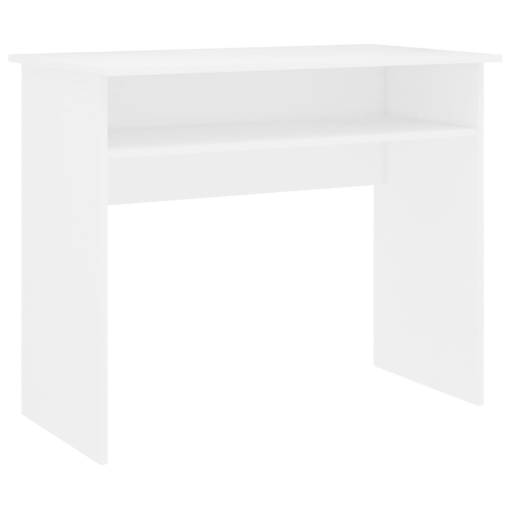 Bureau Blanc 90x50x74 cm Bois d'ingénierie Modèle Nova Chic