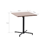 thumbnail of METRO PROFESSIONAL Inklapbare bistrotafel Aveiro, staal, houteffectprint, 70 x 70 cm, vierkant, naturel/zwart