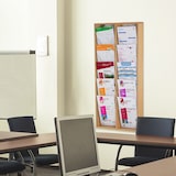 thumbnail of Presentoir Mural Bois naturel 10 cases A4 Portrait