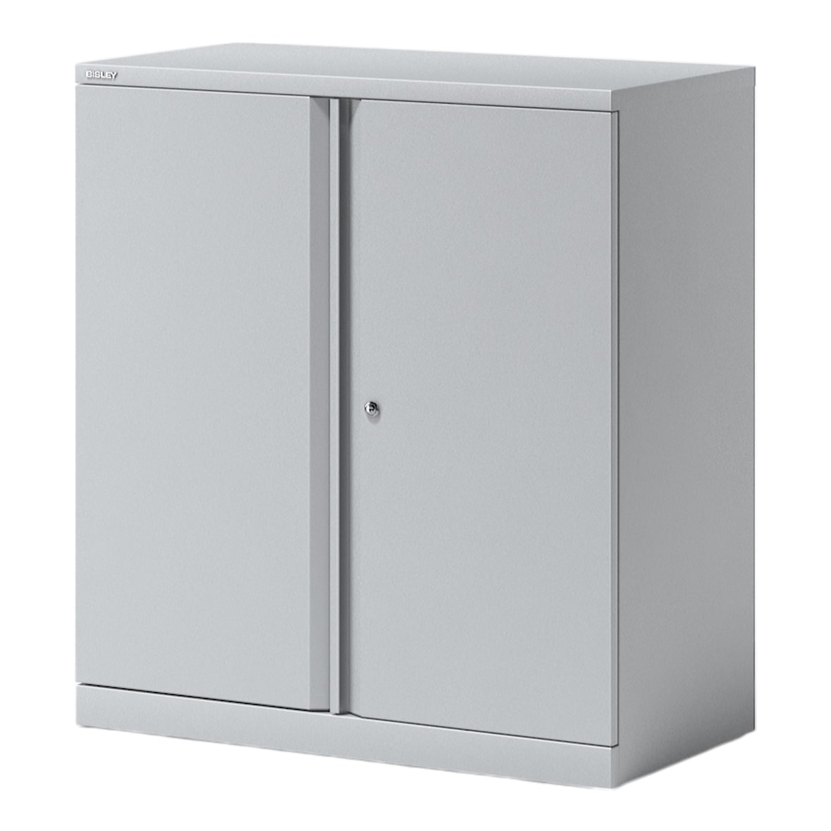 BISLEY Essentials Flügeltürenschrank abschließbar - Stahlschrank mit 3-Punkt-Schloss & Flügeltüren - Aktenschrank aus Metall mit 1 Fachboden für 2