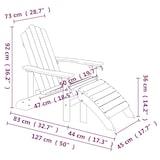 thumbnail of vidaXL Adirondack-Gartenstuhl mit Fußteil HDPE Anthrazit