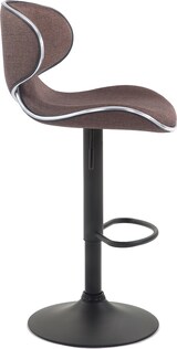 thumbnail of CHEFGASTRO Barhocker MADEIRA Stoff Schwarz HxBxT 88x46x49cm Stoff Braun Barstuhl