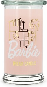 thumbnail of Barbie™ Duftkerze, Dream Candle, Sommerduft Limette & Amber, Kerze im Glas, 18,1 x 9,9 cm, Geschenk Barbie Fan, rosa
