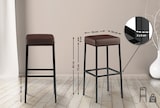 thumbnail of 2er Set Barhocker Montreal Kunstlederbezug braun/schwarz