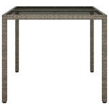 thumbnail of vidaXL Tuindining Tafel Grijs 90x90x75 cm Poly Rattan