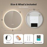 thumbnail of Mirlux Badkamerspiegel met LED Verlichting & Verwarming – Wandspiegel Rond – Anti Condens Douchespiegel - 80CM