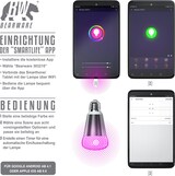 thumbnail of BEARWARE 2x Smarte LED-Leuchte, Wifi Smart Lampe, RGB Farbwechsel dimmbar, E27-Gewinde, 7W, 420 Lumen