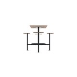 thumbnail of Euroterrasse Table haute+assises moka 4pl l760mm carree  metal gris 7016 hpl chene clair