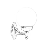 thumbnail of Aplique de Pared Exterior en color Negro y Blanco 25x20x30cm WellHome Baikal