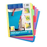 thumbnail of Lot de 20 Intercalaires neutres A4XL, 6 positions, en carte lustrée 5/10 450g/m², coloris assortis