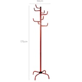 thumbnail of Wellhome Perchero tree metalico rojo con 8 perchas 50x50x183 cm