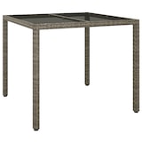 thumbnail of vidaXL Tuindining Tafel Grijs 90x90x75 cm Poly Rattan