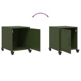 thumbnail of Tables de chevet 2 pcs vert olive 36x39x43,5 cm acier – Modèle Nature Nuit