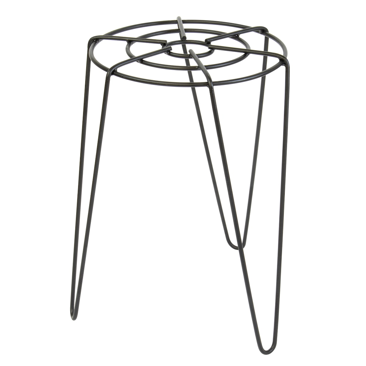 WAGNER Pflanzenständer HAIRPIN STYLE - Ø 26 x 40 cm, für Außen + Innen, Stahldraht schwarz, Tragkraft 40 kg - 25054001