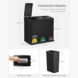 thumbnail of Helloshop26 - Poubelle de cuisine résistante avec pédales et 3 compartiments tri sélectif de recyclage en inox noir 12_0007238