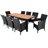 thumbnail of CASARIA® Gartenmöbel Set 8 Stühle inkl. 7cm Auflagen extra Breit Schwarz