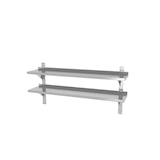 thumbnail of HENDI Étagère murale double, réglable, avec 2 supports, 1400x300x(H)600mm