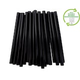 thumbnail of 500 MEHRWEG Cocktail  Strohhalme Plastik schwarz 150*7 mm
