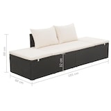 thumbnail of vidaXL Gartenbett Schwarz 195×60 cm Poly Rattan
