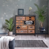 thumbnail of Apothekerskast HWC-A43, ladekast, massief dennenhout vintage shabby look 90x90x32cm