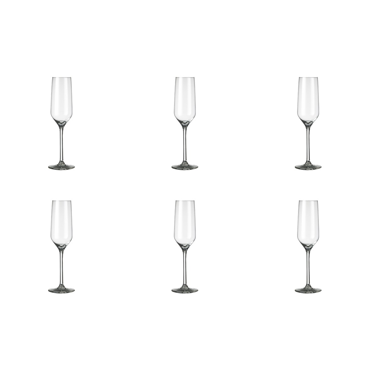 Royal Leerdam Sektflöte 265712 Carre 22 cl - Transparent 6 Stück