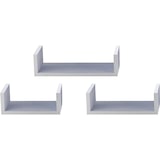 thumbnail of King Home Mensola a U in MDF 25x13x10h cm 35x13x10h cm 45x13x10h cm Set 3 pezzi Bianco