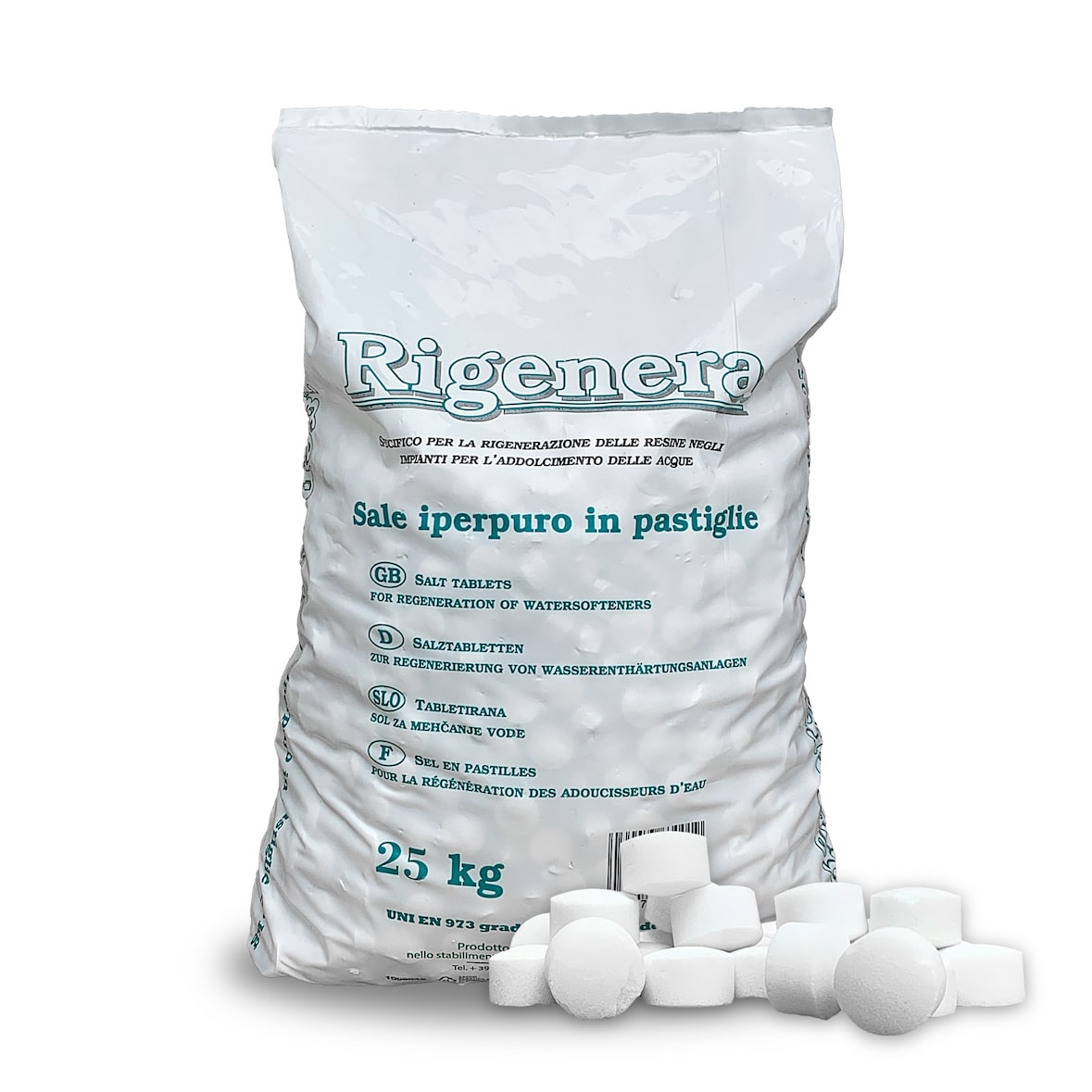 Sale In Pastiglie Per Depurazione Kg 25 Iperpuro Per Addolcitori E Depuratori