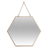 thumbnail of Set 3 espejos dorados hexagonal