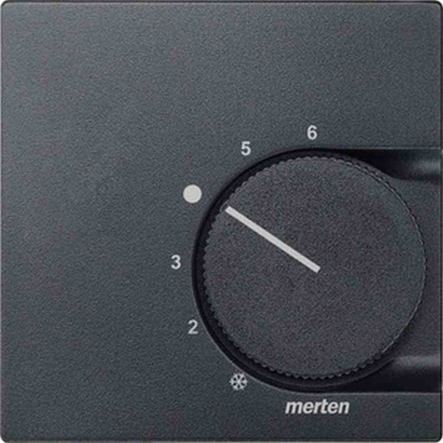 System M Zentralplatte, Raumtemperaturregler, anthrazit, matt, diverse Symbole