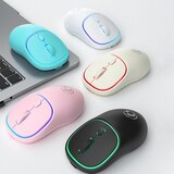 thumbnail of Souris Sans Fil Silencieuse Rechargeable 1600 DPI Rose Pour PC Et Mac Bleu YONIS