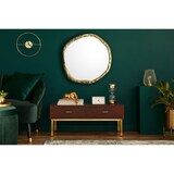 thumbnail of Wandspiegel Asymmetrisch 60x60 cm Metall Design Hängespiegel Gold, Aluminium Dekospiegel Unförmig mit Rahmen, Spiegel Wand Groß, Flurspiegel