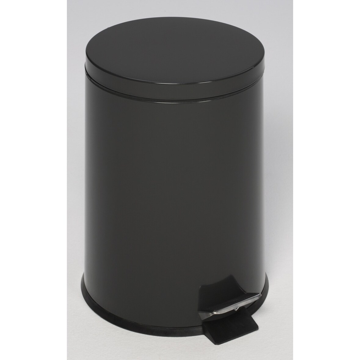 PROREGAL Robuster Tretabfallsammler mit Fußpedal & Inneneimer mit Griff | 12 Liter, HxBxT 40x25x25cm | Verzinkter Stahl | Anthrazit | Mülleimer